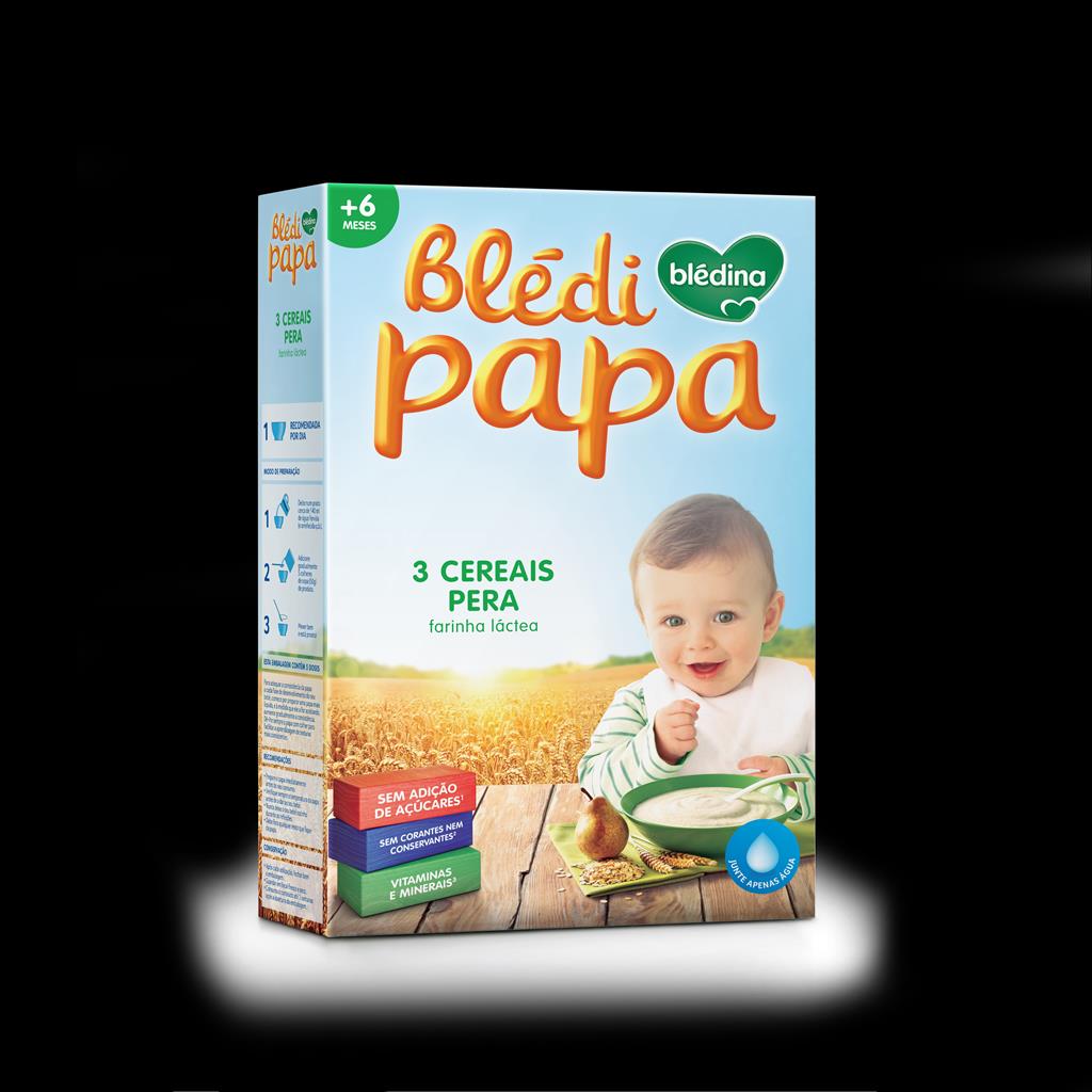 FARINHA L 3 CEREAIS PERA 250G BLEDIP 6M